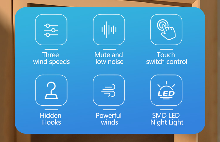 6 inch Rechargeable Desktop Fan with Emergency Light and Hook-7620-detail-2