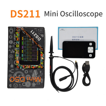 DS211 Portable Digital Oscilloscope 1 Channel 200KHz Bandwidth 1MSa/s Sampling Rate Mini Osciloscopio Software Open Source