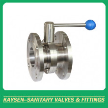 Hygienic Flanged Butterfly Valves Manual Operation