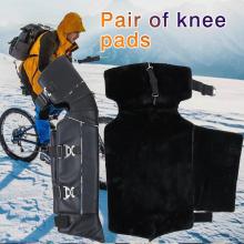 PU Leather Motorcycle Protective Kneepad Half Chaps Waterproof Ski Knee Protector Leg Warmer Rider Knee Guard Moto Warm Kneepad