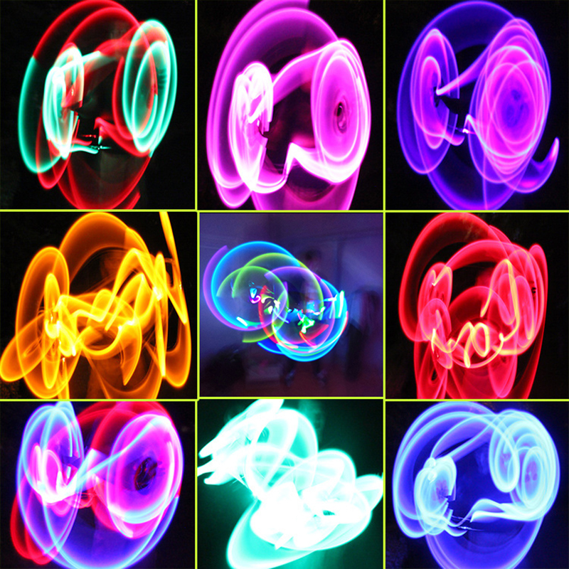 New Led Light Nunchakus Glowing Fluorescent Performance Kongfu Nunchaku Sticks Light Up Toy