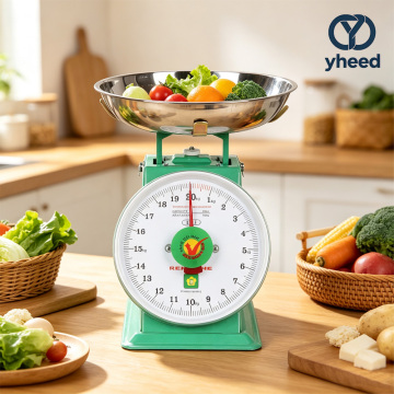 Battery‑Free Grocery Mechanical Bowl‑Pan Scale