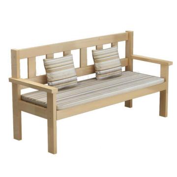 Outdoor carbonized anticorrosive park leisure chair double three living room solid wood backrest balcony sofa