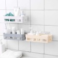 Plastic Wall Hanging Storage Rack Basket Punch-free Bathroom Shelf No Trace Stickers
