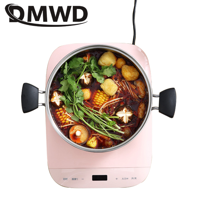 DMWD Electric multifunction induction cooker Hot pot stove stir-fry Smart high power energy saving cooktop plate kitchenware EU