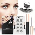 10 pairs of magnetic eyelash CILIA convenient and efficient use of mink hair hand-made magnetic eyelashes Tweezers eyeliner