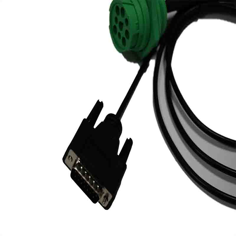 Green 9pin J1939 to OBO Eld Cable for Fleet Management