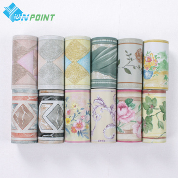 PVC Self-adhesive Border Stickers Kid Room Bedroom Waistline Wall Sticker Waterproof Kitchen Bathroom Skirting Wallpaper Borders