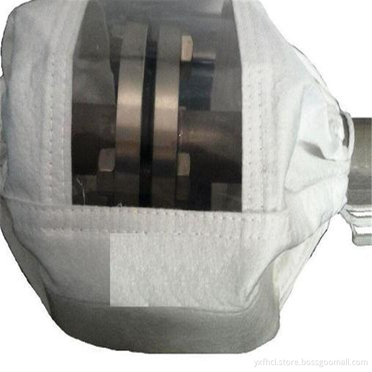 PTFE fabric safety shield flange