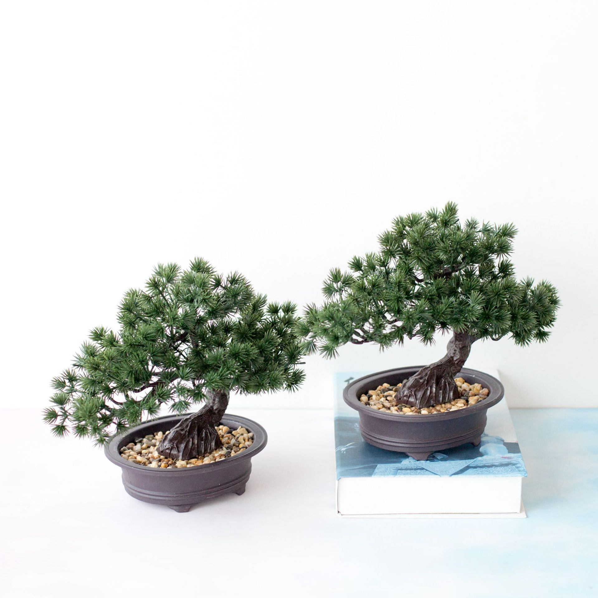 high quality Artificial Plants green Bonsai Tree Simulation Pine Needles Cypress Plants garden/desk/home living room decorations