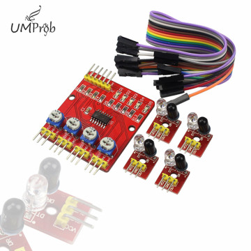 Smart Car Robot 4 Channel Infrared Detector Tracking Line Obstacle Avoidance Sensor Module