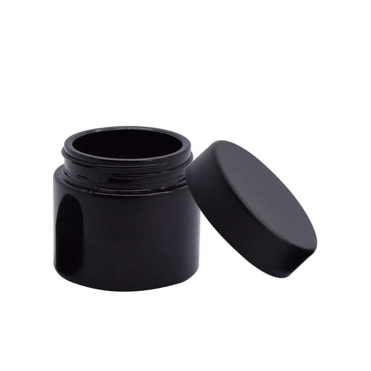 Black glass storage jar Chinese factory