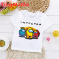 New Game Among Us Cartoon T Shirt for Kids Summer Top Impostor Graphic Tees Boys Girls Funny Anime Tshirt Cute Children Clothing