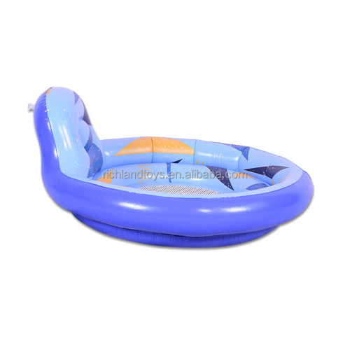 Round Blue Simple Pattern Inflatable Backrest Pool Floats for Sale, Offer Round Blue Simple Pattern Inflatable Backrest Pool Floats