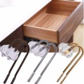 2Pcs Metal Crystal Closet Drawer Handles Hanger Wall Hook Buckle Rustic Curtain Clip Artificial Organizer Wall Hooks Holder