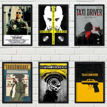 Home wall art decoration painting poster high quality canvas material crime movie Taxi Driver promotional character poster A96