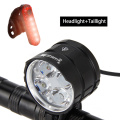 SolarStorm 8000LM 4x XML T6 LED Head Front Bike Lamp Bicycle light Cycling Lamp Flashlight Torch +6x18650 Battery+ Taillight