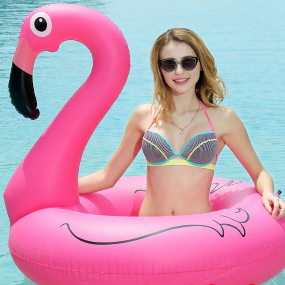 Hot Inflatable Giant Flamingo Swim Ring Float Raft Swimming Pool Beach Water Toy Fun Summer Beach Bathing Swimming Accessories