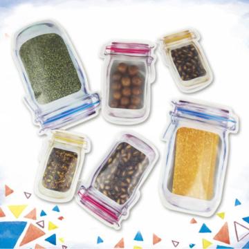 Household Pack Jar Bag Reusable Snack Bag Mobile Hermetic Freezer Bags Ziplock Bags Kitchen Food Mason Bottle Travel Seal Pouch