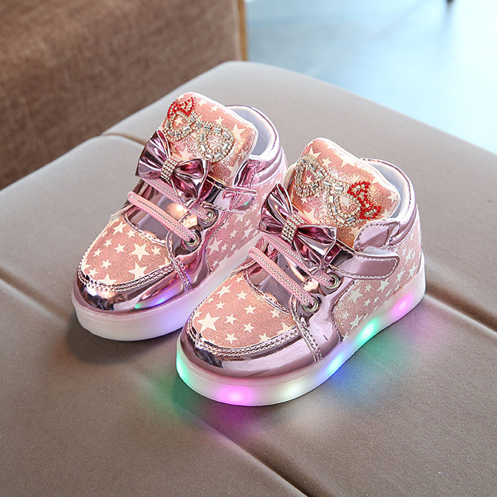 Casual Colorful Light kids shoes Toddler Baby Fashion Sneakers Star Luminous Child falt with Casual Colorful Light Shoes zapatos