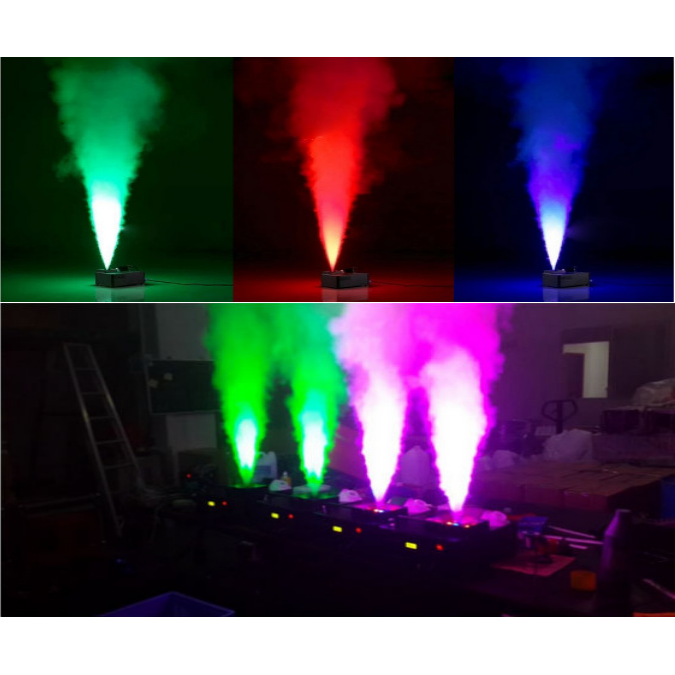 1500W LED UP jet smoke stage machine DMX512 haze fog machine for Professional Audio Video Lighting party events DJ dance decor