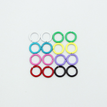 50pcs/lot 8mm Jump Black Colorful Rings Split Rings Connectors For Diy Jewelry Finding Making Accessories Wholesale Supplies