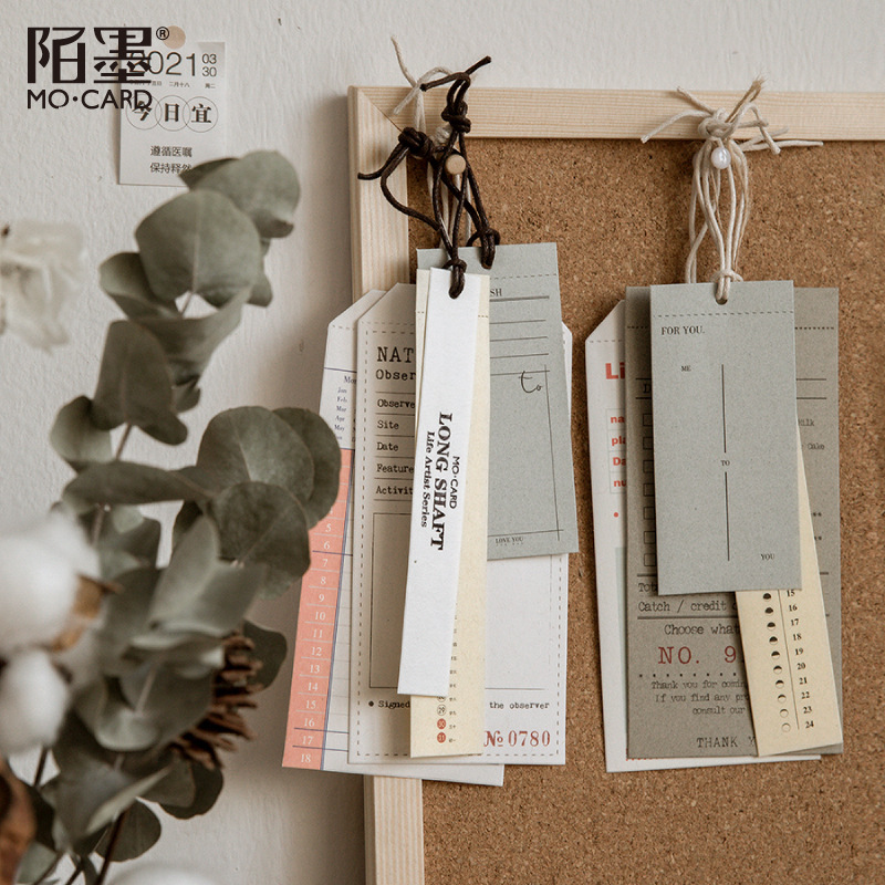 15pcs/lot Life Artist Series Paper Tags Luggage Wedding Note Paper Labels Packaging Gift Hang Tag Card Note Paper Retro Memo Pad