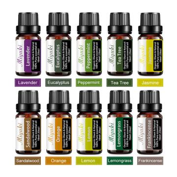 10ML 12Flavor Floral Essential Oil for Diffuser Aromatherapy Oil Pure Aroma Oil Lavender Tea Tree Oil Help Sleep