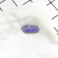 Purple Coffin Funeral Enamel Pin More Death Than Alive Brooch Backpack Clothes Lapel Pin Punk Halloween Jewelry Gift for Friends
