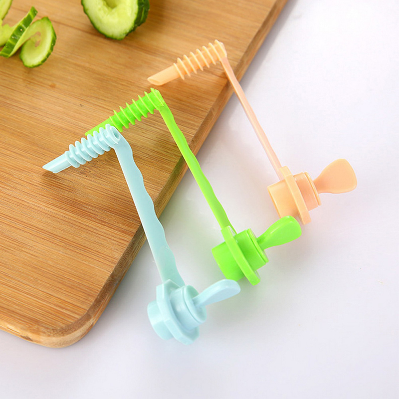 3 Colors Melon Fruit Roll Knife Carving Vegetable Coiling Implement Cutting Planer Cucumber Radish Appliances Home Kitchen Tool