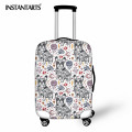 INSTANTARTS French Bulldog Pattern Elastic Luggage Cover Thick Travel Suitcase Protective Covers Dust Bag Case for 18-30inch