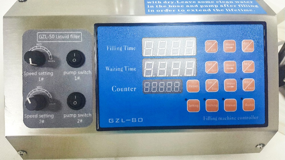 GZL-80 new Digital essential oil filling machine with 2 nozzles model peristaltic pump perfume filler