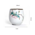 1pcs/3pcs China Ceramic Tea Cup White Porcelain Kung Fu Cups Pottery With Handle Drinkware Wine Coffee Mug Teacup Wholesale