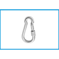 M8*80mm Multifunctional 304 Stainless Steel Spring Snap Carabiner Quick Link Lock Ring Hook snap shackle Chain Fastener Hook