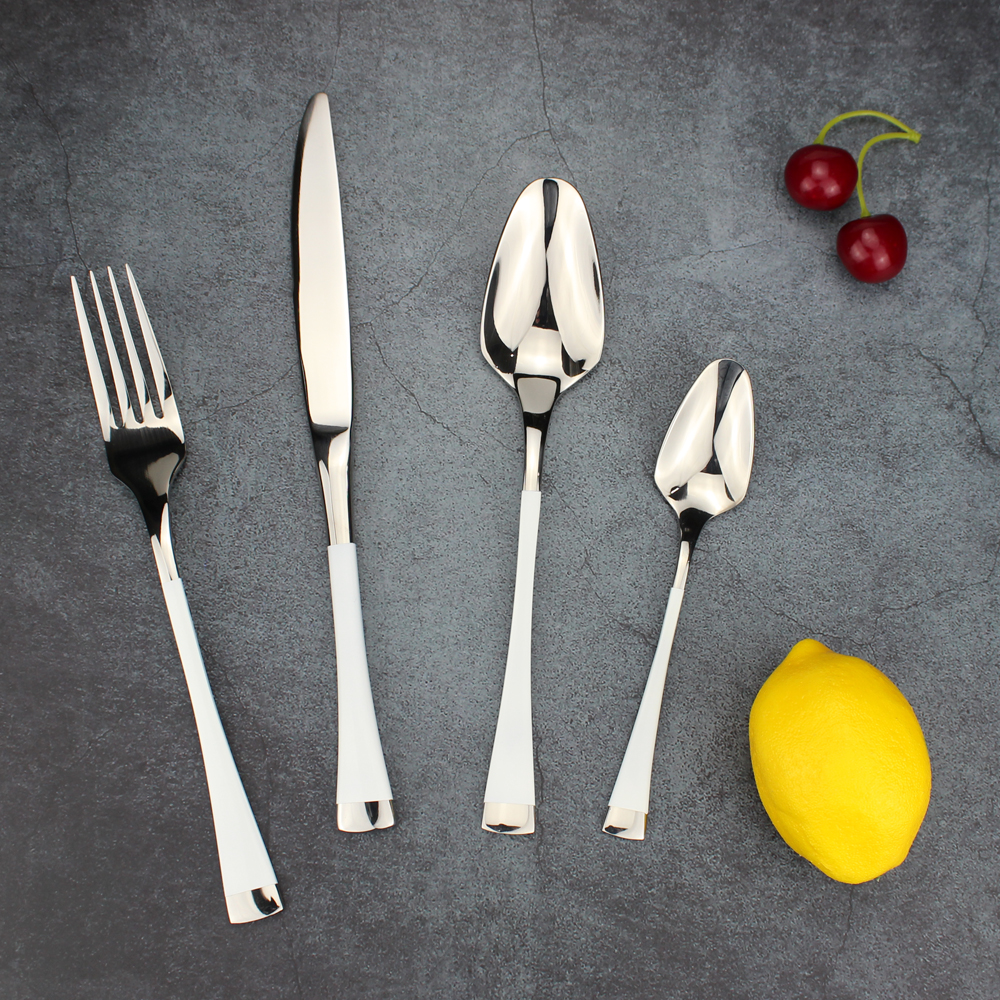 LUCF High Grade Elegant Style Stainless Steel Western Tableware 4pcs in 1 Set Delicate Cutlery Dinnerware For Kitchen Restaurant