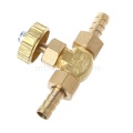 High Quality Elbow Brass Needle Valve 8mm Propane Butane Gas Adjuster Barbed Spigots 1 Mpa