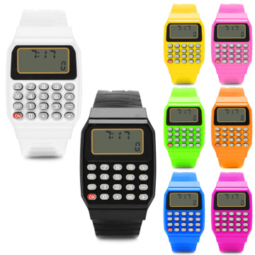 Fashion Child Kid Silicone Date Multi-Purpose Electronic Calculator Wrist Watch New Drop Shipping