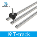 GKTOOLS Type 19 T track aluminium woodworking T-slot Slide Track Miter Aluminium Alloy T-Track for Woodworking Saw/Router Table