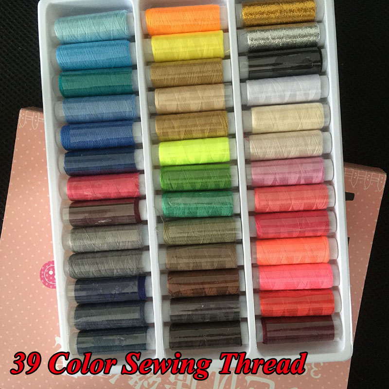 39colors/set DIY Sewing Thread Spools Reels Polyester Sewing Threads Hand Embroidery Yarn Hand Reels Polyester Sewing Threads
