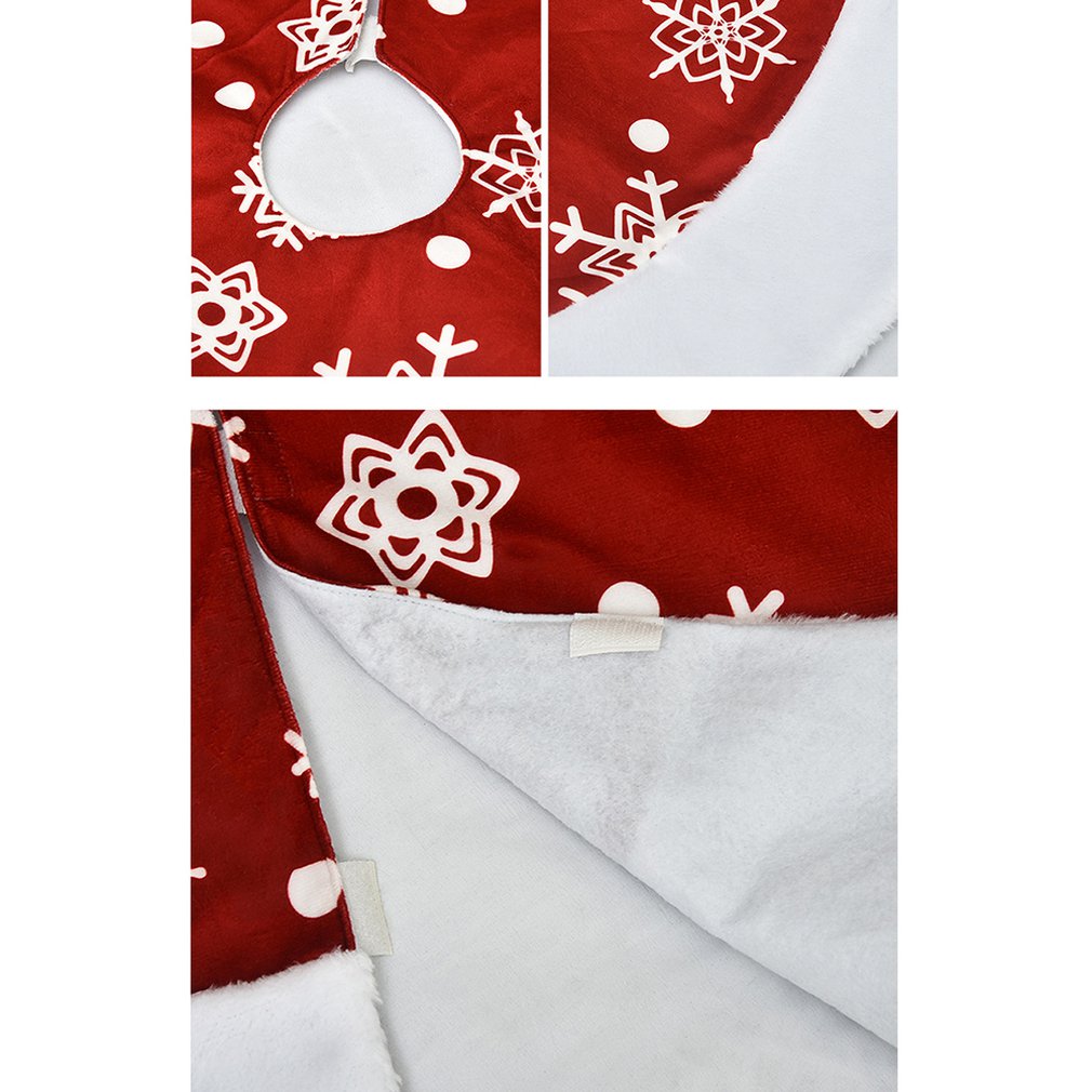 Christmas Decoration Super Soft Cloth White Edge Snow Tree Skirt 100Cm Christmas Tree Apron Scene Dress Up Supplies