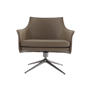 Modern Lounge Room Aniline Leather Arm Chair