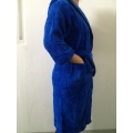 100%cotton velour terry hooded bathrobe