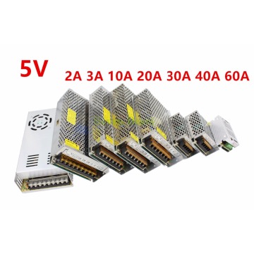 DC5V 2A 3A 10A 20A 30A 40A 60A Switch Power Supply Adapter Transformer AC110V-240V to DC5V Adapter For LED Strips Light WS2812