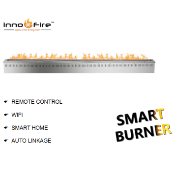 Inno-Fire 72 inch intelligent smart home decor electric chimenea quemador bioetanol