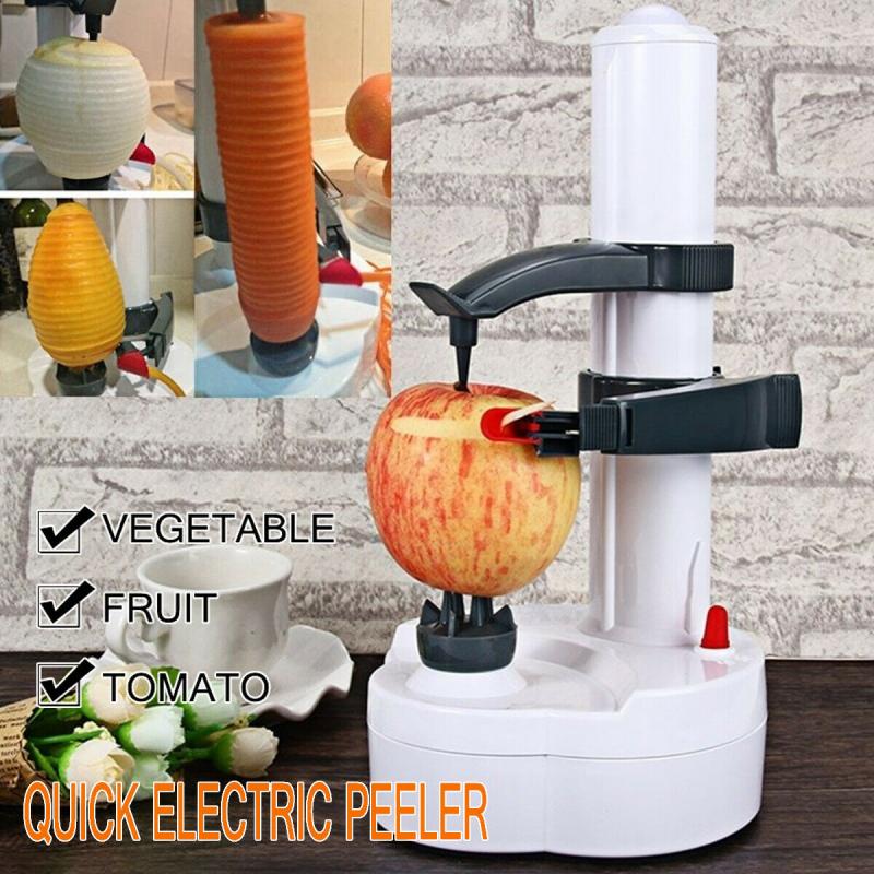 Multifunction Electric Vegetables Fruit Apple Potato Peeler Automatic Peeling Machine Touch Auto Rotate Peeler 2 Extra Blades