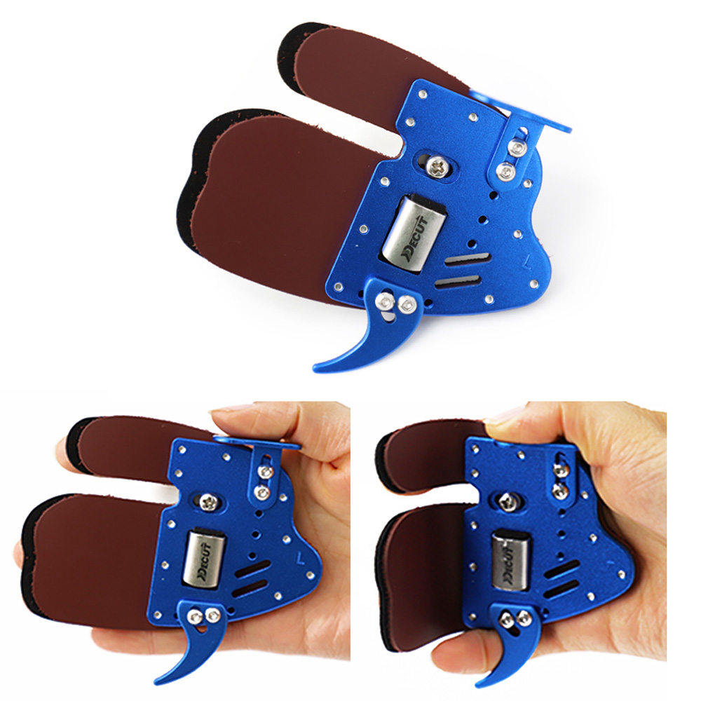 DECUT Archery Finger Tab HOCKII LH and RH Archery Finger Guard Protection Pad Glove Tab for Bow Finger Protector Recurve bow