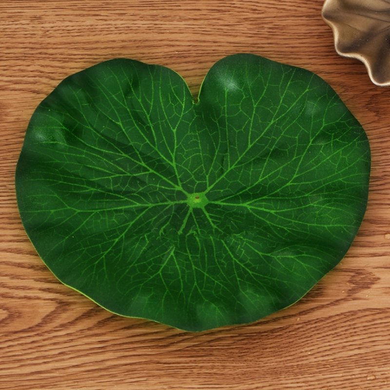 1pcs 10-60 Cm Real Touch Artificial Lotus Leaf Foam Flowers Water Lily Floating Pool Plants For Wedding Garden EVA Decoration