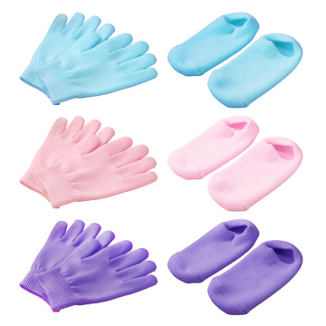 Rose Spa Gel Gloves&Sock Hand Mask Foot Cracked Moisturizing Whitening Exfoliating Foot Mask Gloves Spa Gel Feet Skin Care Tool