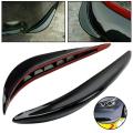 2Pcs Front Car Bumper Protector Strips Guard Corner Anti-collision Protective Trim Strip Decoration Fits Universal Car