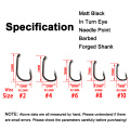 Bimoo 20pcs Coated High Carbon Steel Carp Fishing Hook Bent Eye Micro Barb Terminal Tackle